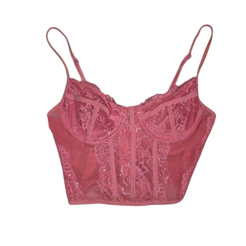 TILLYS Pink Lace Corset Top